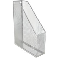 Θήκη Περιοδικών Μεταλλική Ασημί 