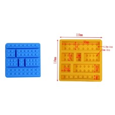 Καλούπι σιλικόνης 3D τουβλάκια lego 6 οπών