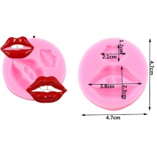Καλούπι σιλικόνης 3D στόμα με σέξυ χείλη 2