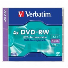 Verbatim DVD-RW 4X 4.7GB 120 λεπτά με θήκη 
