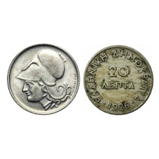 Κέρμα 20 λεπτά 1926  με φθορές (G)