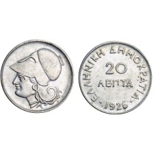 Κέρμα 20 λεπτά 1926  κυκλοφορημένο (F)