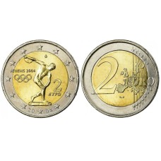 2 ευρώ 2004 Ελλάδα Ολυμπιακοί Αγώνες σαν καινούργιο (XF)