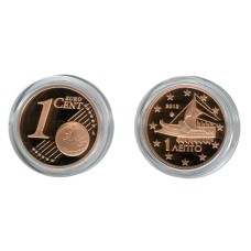 Νόμισμα 1 λεπτό 2012 proof ακυκλοφόρητο  (UNC)
