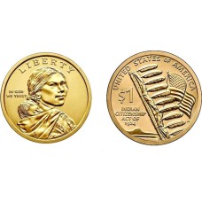 1 δολλάριο Αμερικής 2024 D+P Sacagawea (Satz 2 Münzen) D+P CH ακυκλοφόρητο (UNC)