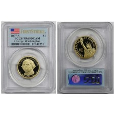1 δολλάριο 2007 ΗΠΑ Washington PCGS PR69 Dcameo 