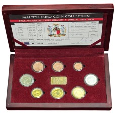 Μάλτα 3,88 ευρώ 2008 Mint σε ξύλινη κασετίνα 