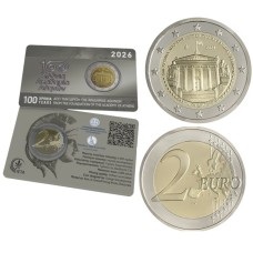 2 ευρώ 2026 «100 ΧΡΟΝΙΑ ΑΠΟ ΤΗΝ ΙΔΡΥΣΗ ΤΗΣ ΑΚΑΔΗΜΙΑΣ ΑΘΗΝΩΝ» BU coin card (UNC)