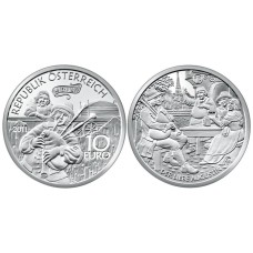 Αυστρία 10 ευρώ 2011 ασημένιο proof Augustin (UNC)