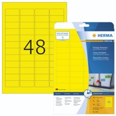 Ετικέτες Herma κίτρινες 45,7x21,2 25 φύλλα  A4 1200 τεμ. 