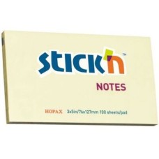 Αυτοκόλλητα Stick'n - 76 x 127 mm, κίτρινο, 100 φύλλα