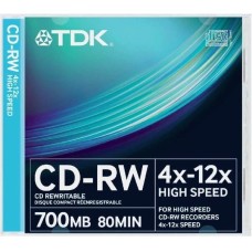 TDK CD-RW 80  4x 12x - 80MIN / 700MB 