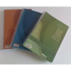  Τετράδιο  Σπιράλ 17X25/4Θ OVERALL τυχαία επιλογή