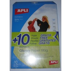 XAPTI APLI INKJET GLOSSY 180gr A4 10Φ