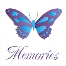 Στένσιλ εύκαμπτο 14 X 14 εκατοστά πεταλούδαc- Memories ΟΡΑ 