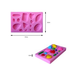 Καλούπι σιλικόνης 3D σχέδια μενταγιόν Νο 1