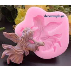 Καλούπι σιλικόνης 3D άγγελος με τρομπέτα